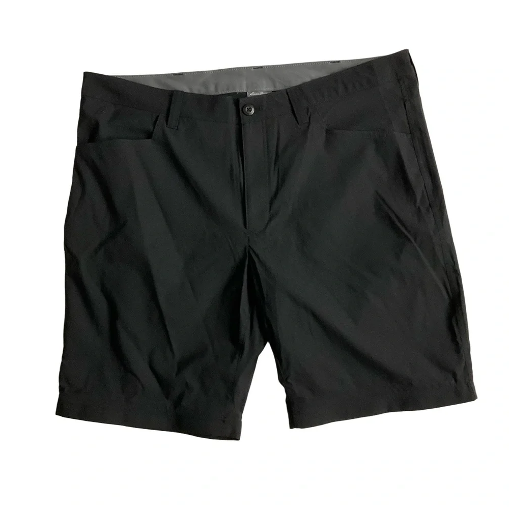 Eddie Bauer Black Button Closure Belt‎ Loops Casual Shorts Mens 40